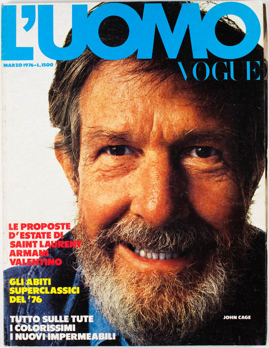 John Cage & Huston ANTONIO LOPEZ Armani YSL Valentino VTG L’uomo Vogue magazine