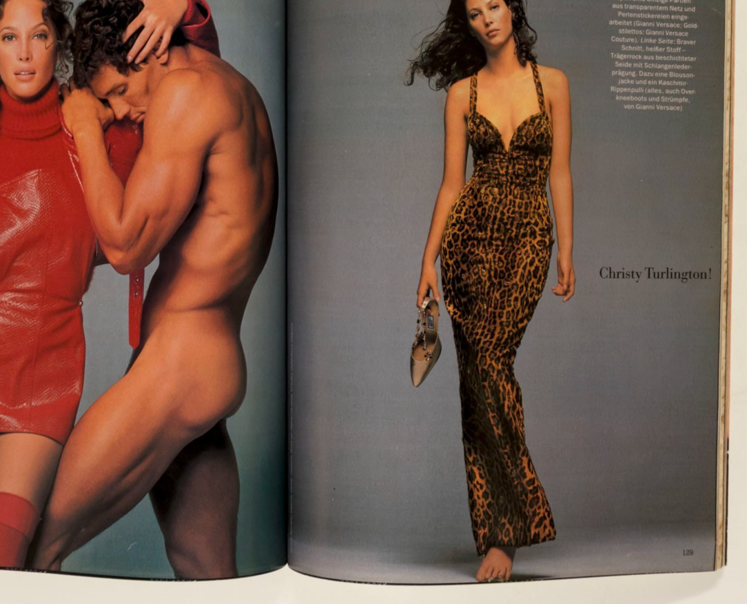 CINDY CRAWFORD Schiffer SCHENKENBERG Veruschka MARIE CLAIRE August 1994 Galliano
