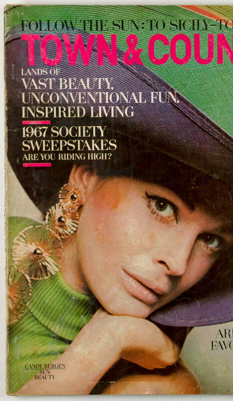 Candice Bergen IAN FLEMING Jamaica NOEL COWARD Sicily TOWN & COUNTRY magazine US