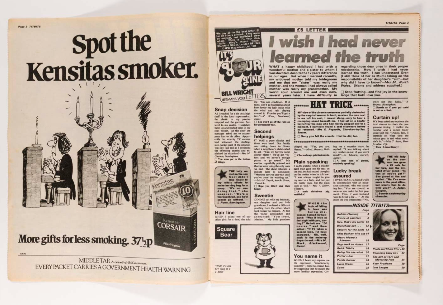 TWIGGY Nadia Comaneci OLGA KORBUT Norman Croucher TITBITS magazine August 1976