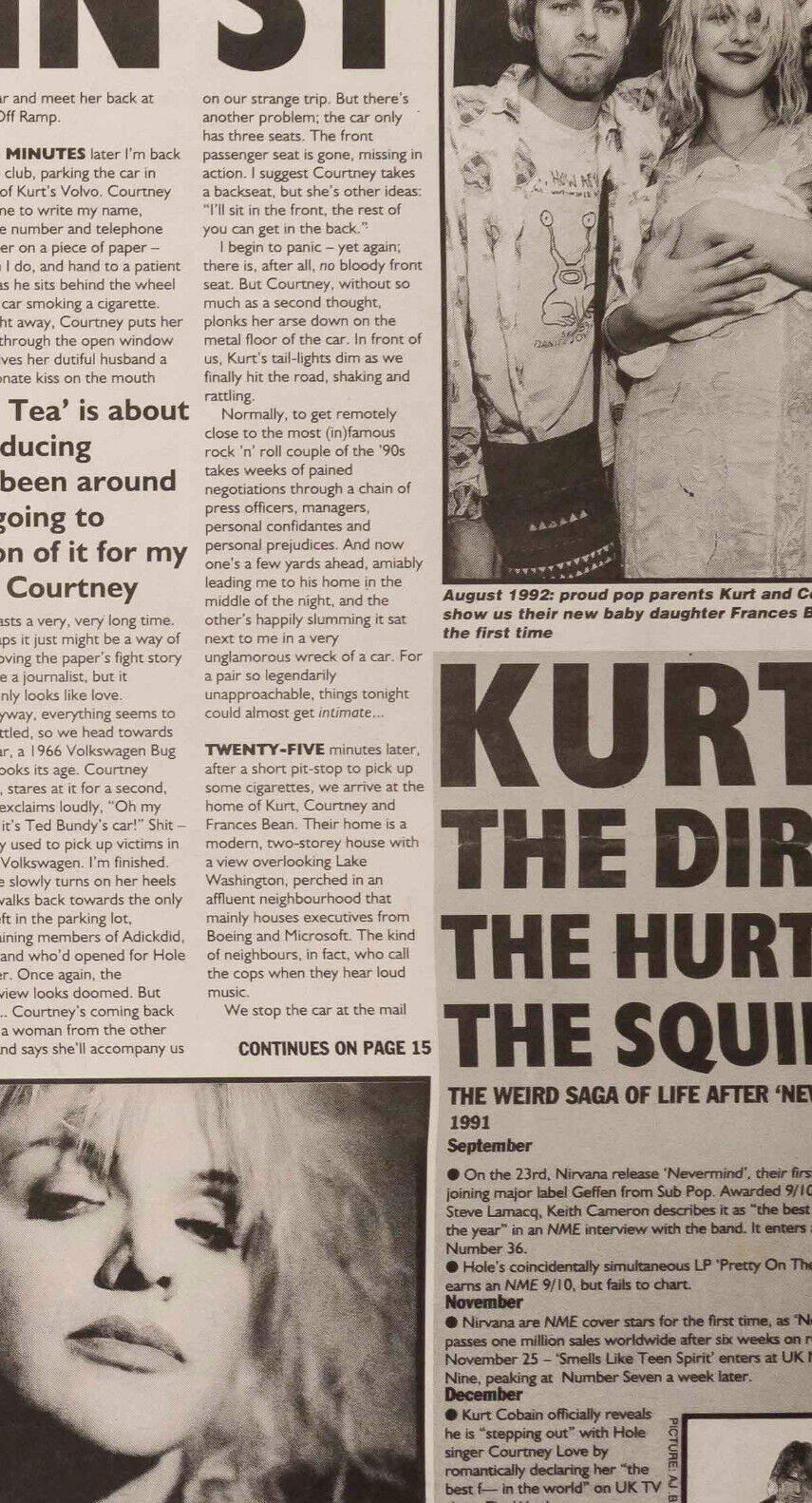NIRVANA Kurt Cobain COURTNEY LOVE Smashing Pumpkins NME July 1993 Prince SUEDE