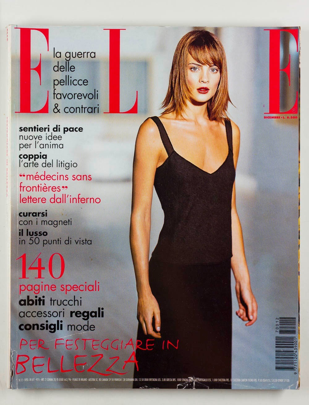 Michelle Behennah STEPHANIE SEYMOUR Mini Anden  ELLE ITALIA December 1997 Twiggy