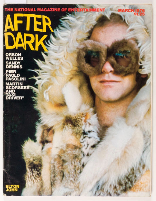 ELTON JOHN Liz Taylor PIER PAOLO PASOLINI Jodie Foster AFTER DARK March 1976 vtg