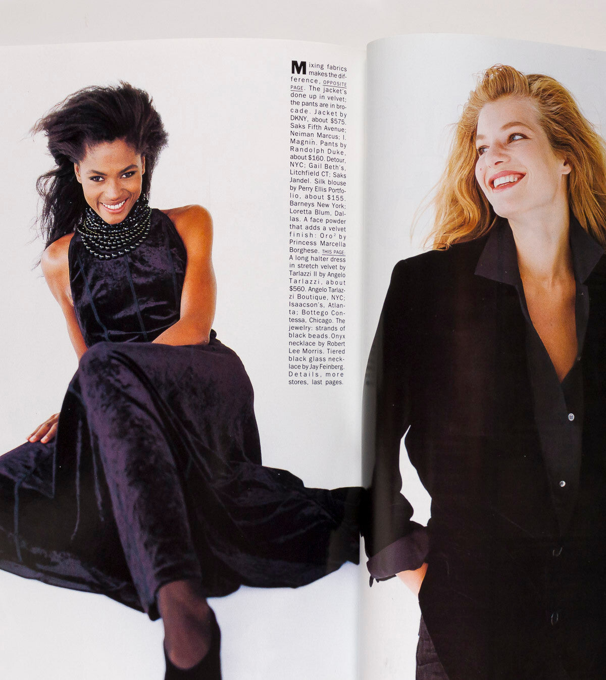 KARA YOUNG Tatjana IMAN Porizkova HELMUT NEWTON Michelle Pfeiffer VOGUE Oct 1989