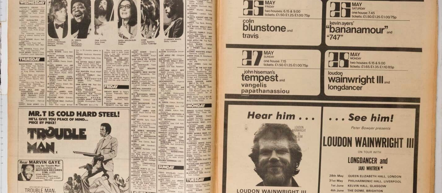 David Bowie MICK RONSON Alice Cooper MELODY MAKER May 1973 LIZA MINELLI Nazareth