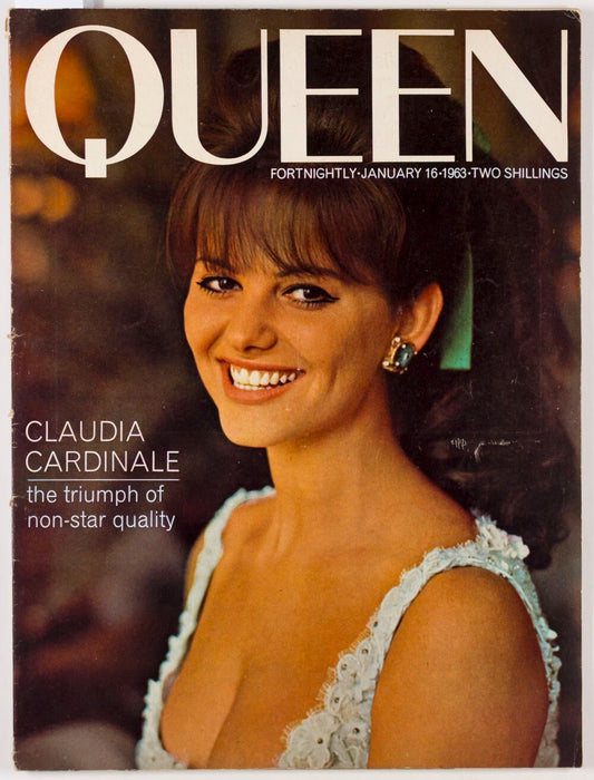 CLAUDIA CARDINALE Norman Parkinson FLEET STREET vtg QUEEN magazine January 1963