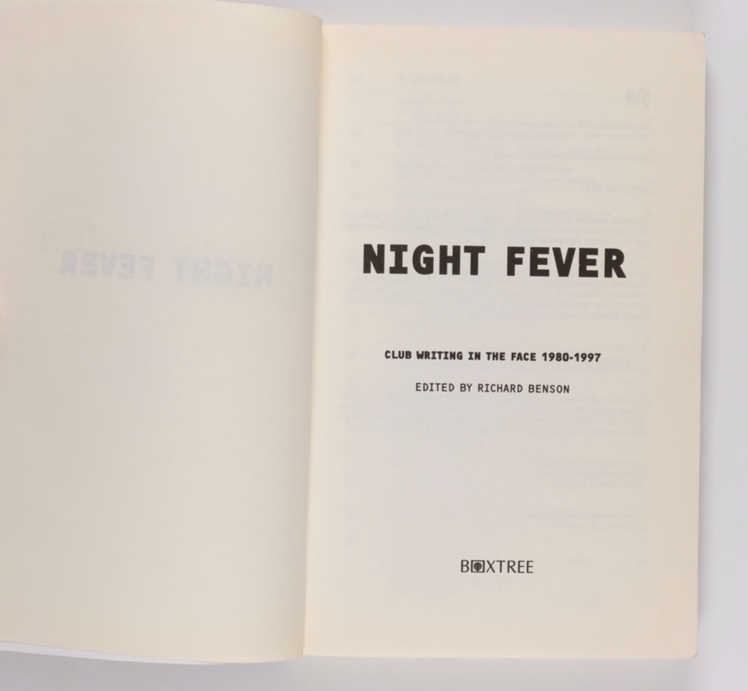 The Face NIGHTFEVER 1st Ed BOOK magazine 1997 Club writing 1980 1986 Lee Harpin