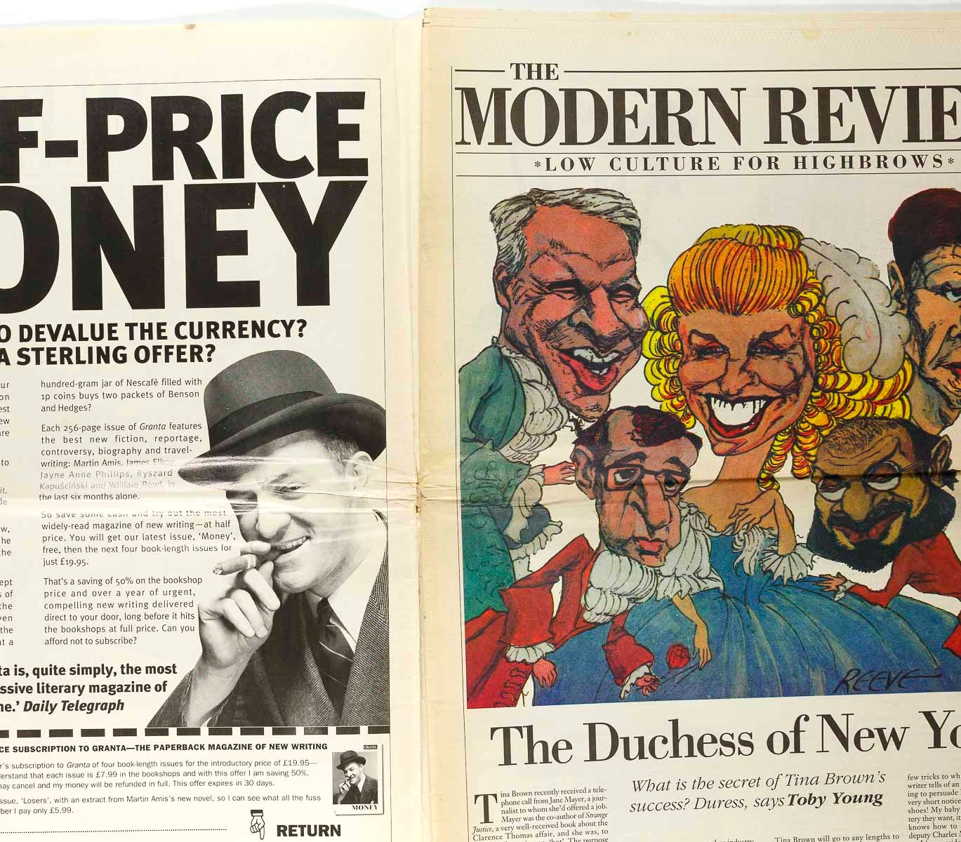 Jamie Hewlett ANNA FRIEL Tony Richardson MODERN REVIEW April 1995 Tank Girl AMIS