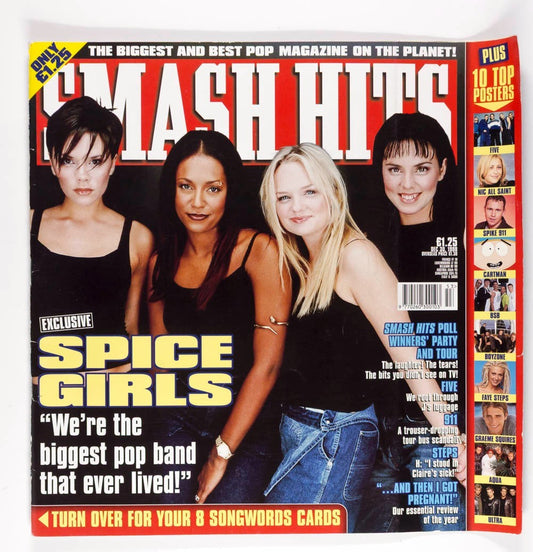THE SPICE GIRLS All Saints STEPS Smash Hits UK December 1998 Graeme Squires FIVE