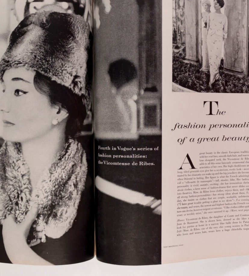 LISA BIGELOW Jacqueline de Ribes GLORIA VANDERBILT Vogue Dec 1959 Jane Fonda VTG