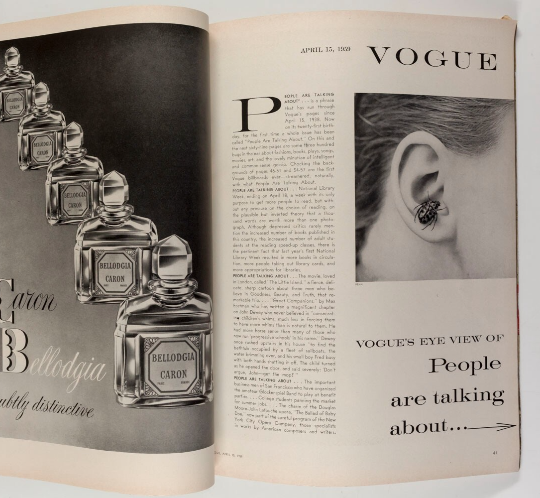 Penn AUDREY HEPBURN Christopher Plummer  VOGUE April 1959  Myrna Loy WILLIE MAYS