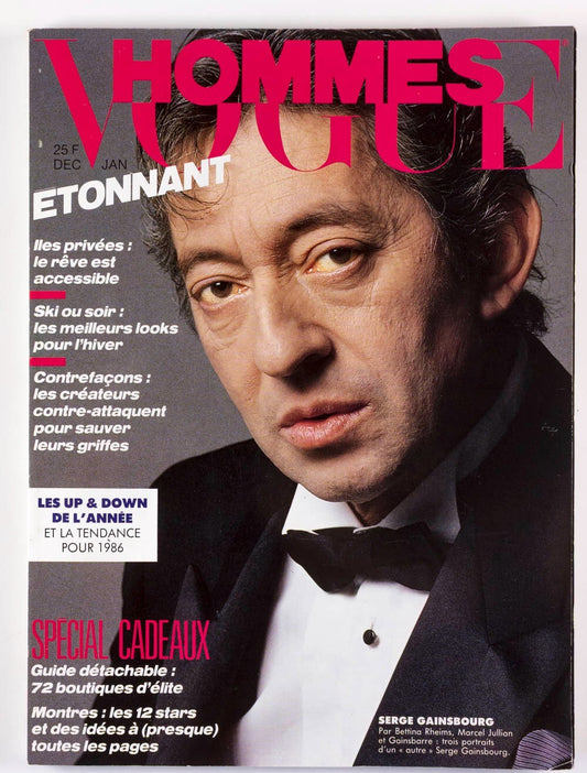 SERGE GAINSBOURG Watches SKIWEAR Vogue Hommes Dec 1985 Gainsbarre MARCEL JULLIAN