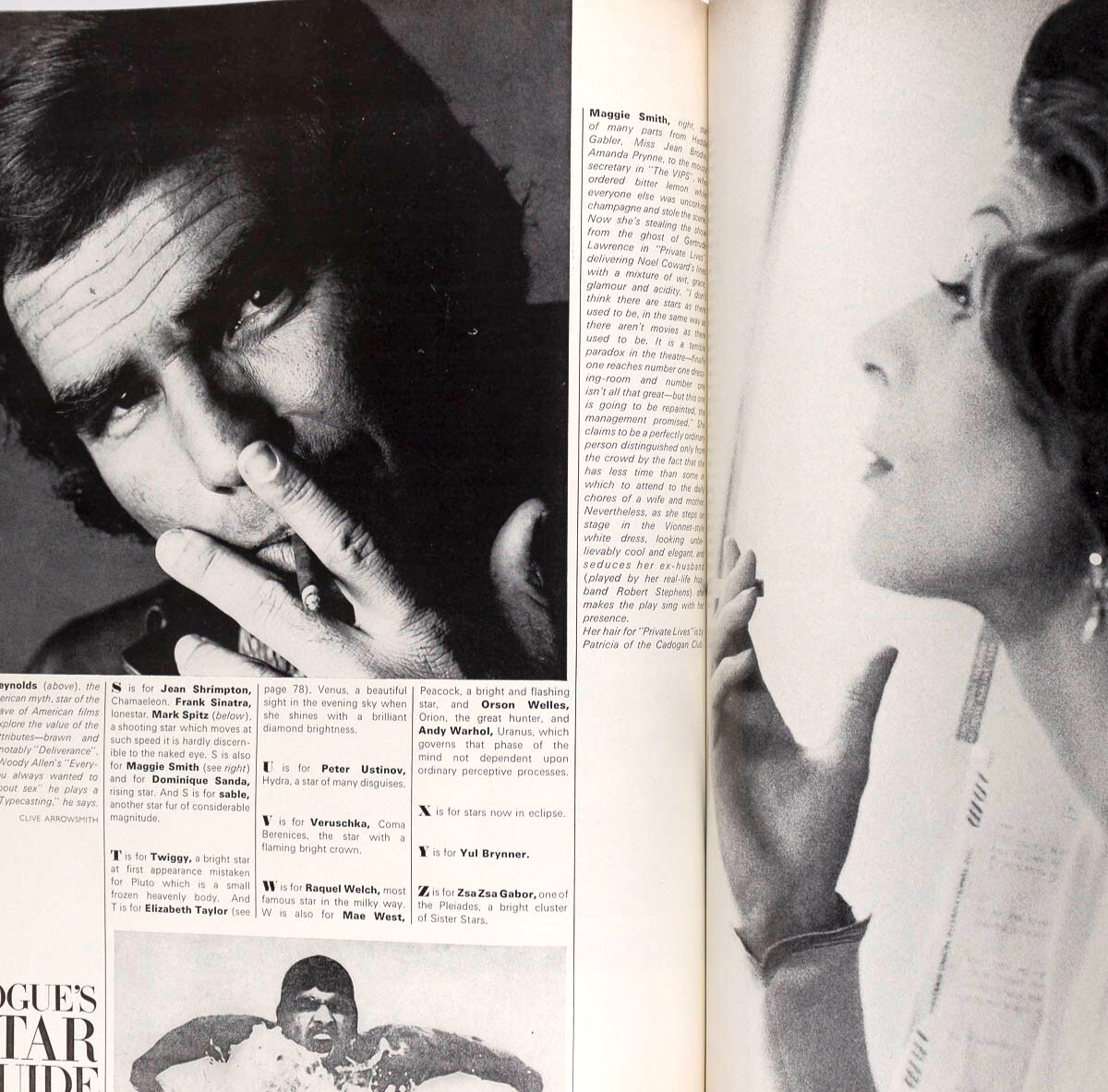 Ingrid Boulting MARC BOLAN Sellers MAGGIE SMITH  Vogue December 1972 Marsha Hunt