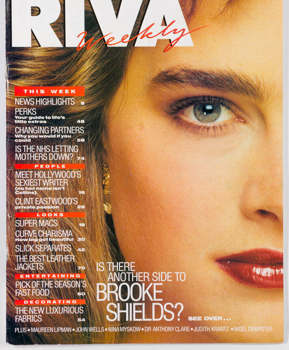 BROOKE SHIELDS Clint Eastwood TERENCE DONOVAN David Hockney RIVA magazine UK 80s