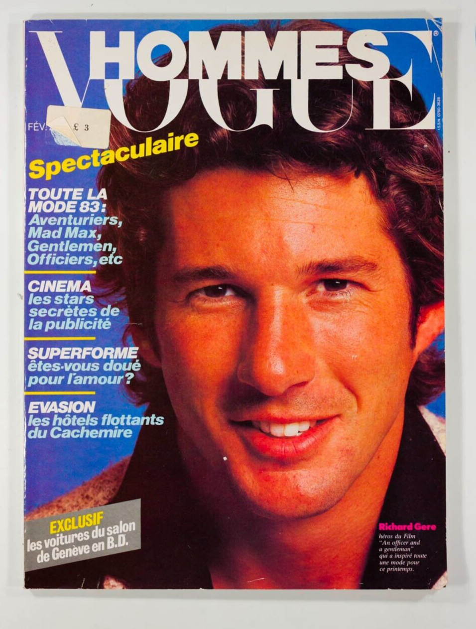 Richard Gere STARS OF THE CINEMA Mad Max 1980's spring menswear vtg VOGUE HOMMES