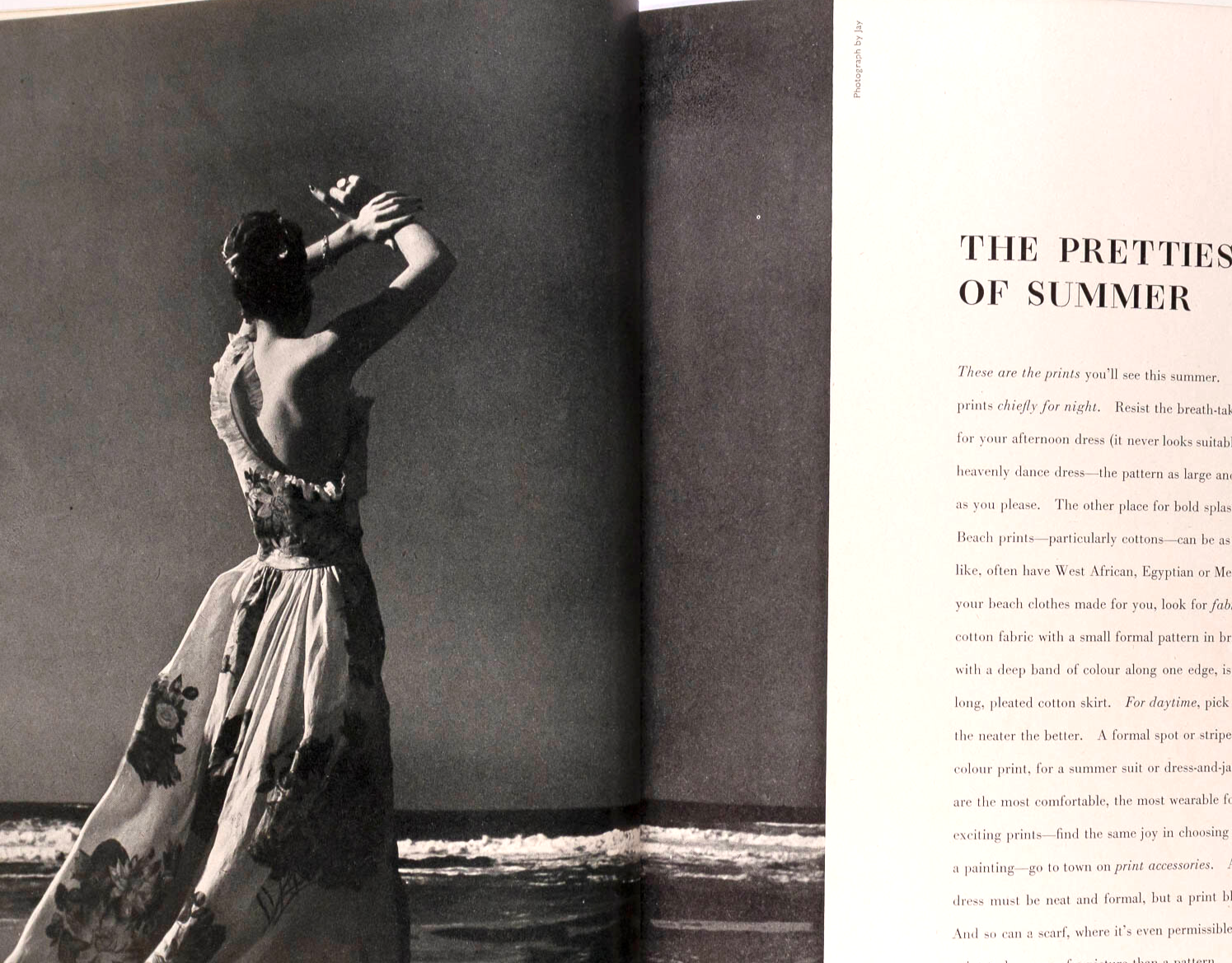 Bikini BALENCIAGA Brides PRINTS Harper's Bazaar June 1947 Louise Dahl-Wolfe VTG