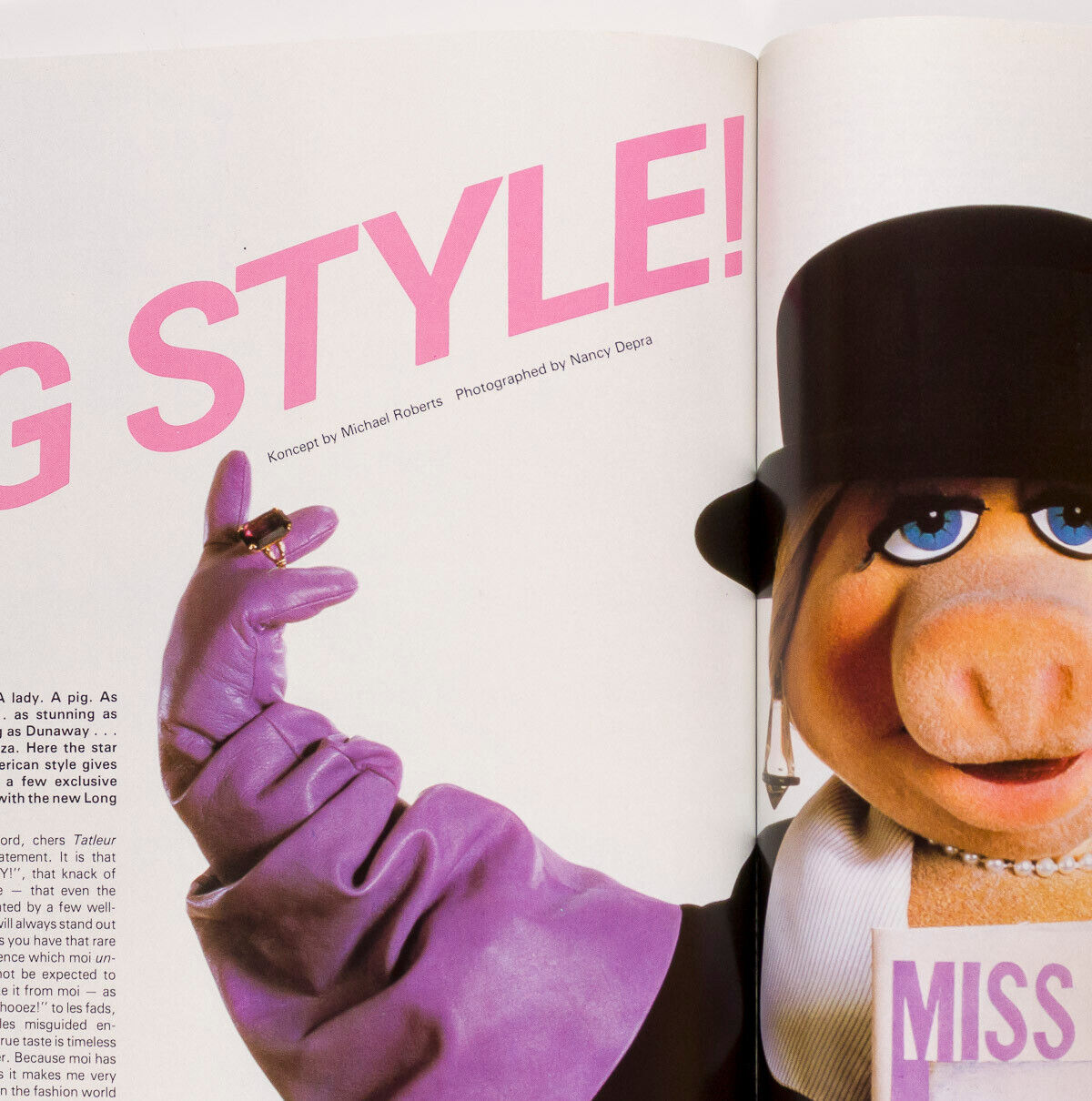 MISS PIGGY Muppets CUSI CRAM Liza Minnelli BOB MACKIE Zach Galligan GRUAU Tatler