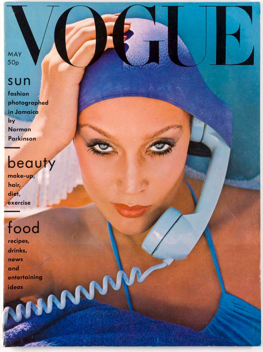 Jerry Hall ANTONIO LOPEZ Norman Parkinson DONOVAN Jamaica TOSCANI Vogue May 1975