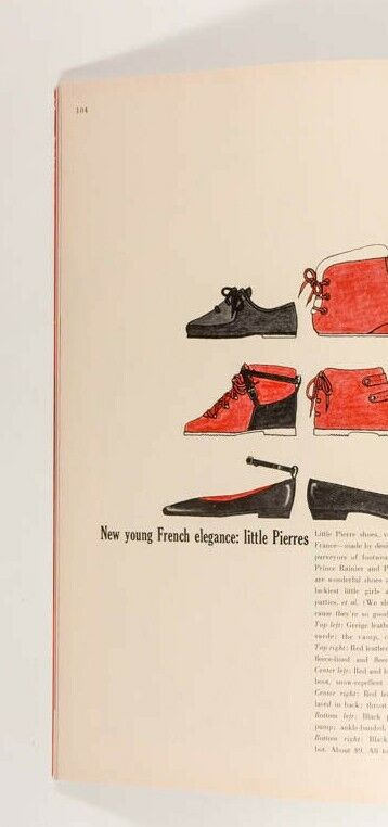 Andy Warhol shoes & fabric fashion illustration x 6 for HARPERS BAZAAR MAGAZINE