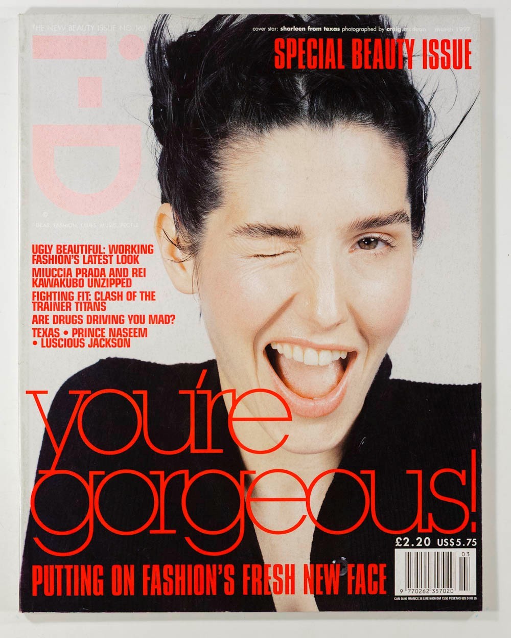 Sharleen Spiteri KIRSTEN OWEN Miuccia i-D MAGAZINE March 1997 Georgina Cooper UK