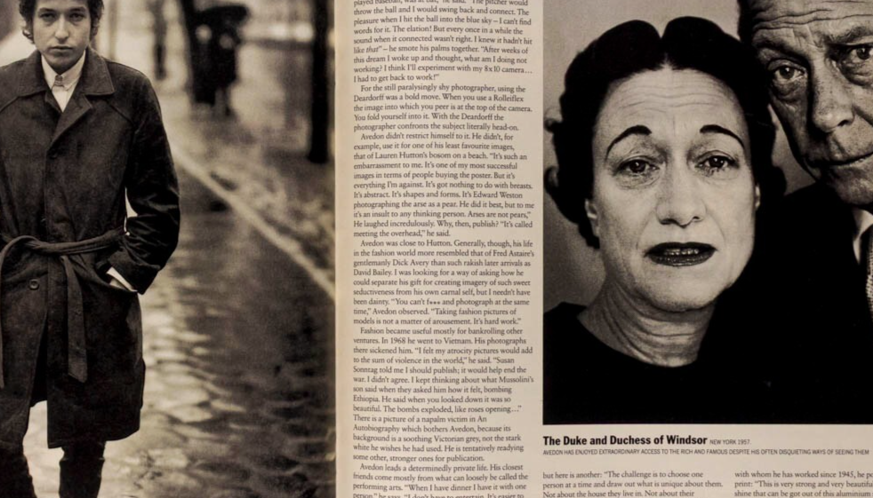 Richard Avedon HELENA BONHAM CARTER Yasmin Le Bon  TIMES magazine September 1993