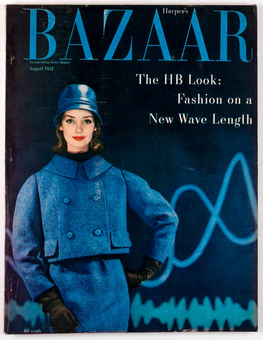 Dolores Hawkins BALENCIAGA Waugh HARPER'S BAZAAR August 1957 Maria Schell AVEDON