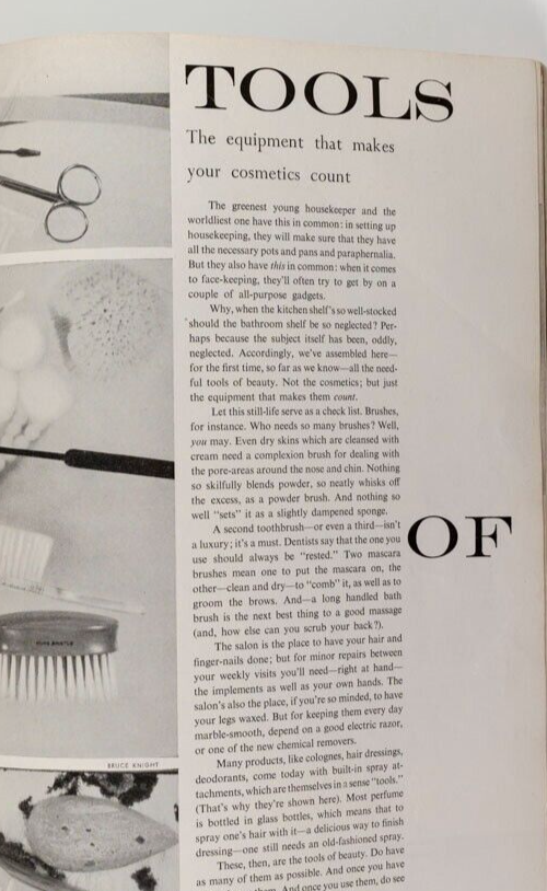 Irving Penn ERWIN BLUMENFELD Erica Perl VOGUE Beauty Book magazine 1958 Make-Up