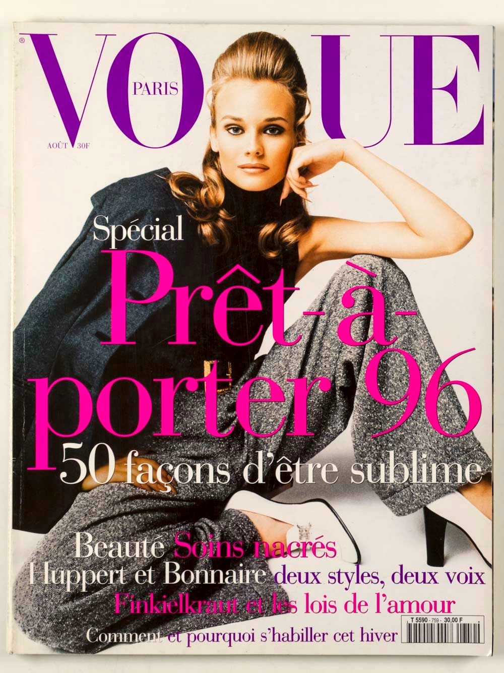 Diane Kruger MILES ALDRIDGE Isabelle Huppert PARIS VOGUE August 1995 Lacroix RTW
