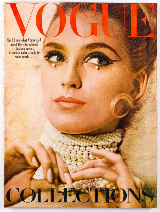 NORMAN PARKINSON Helmut Newton YSL Veruschka  VOGUE September 1965 60th birthday
