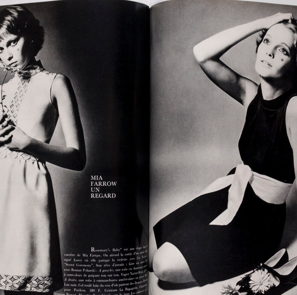 Catherine Deneuve SHARON TATE Guy Bourdin MIA FARROW Maudie James PARIS VOGUE 69
