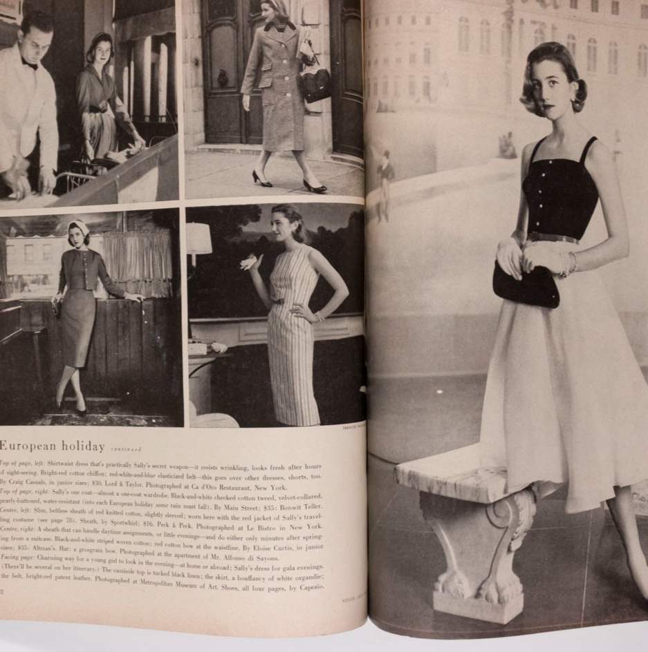 Anne St Marie RENE BOUCHE Bridal VOGUE July 1957 Marmie Eisenhower HORST Vevean