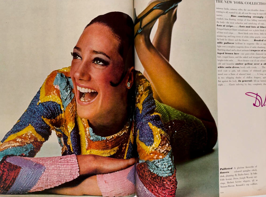 MARISA BERENSON Veruschka PENN Vogue September 1965 Fellini COLLECTIONS Barzini