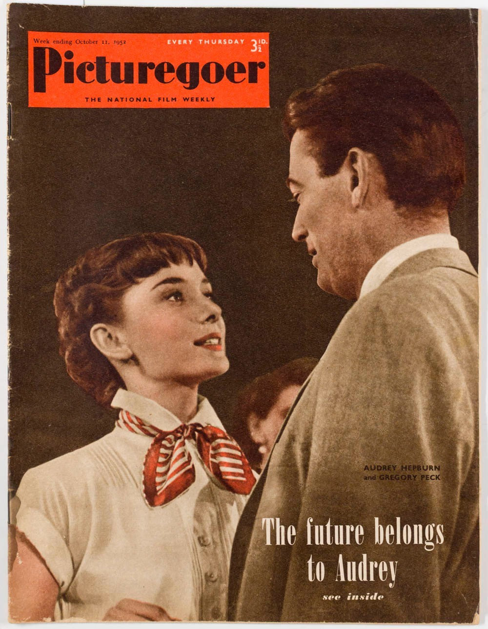 AUDREY HEPBURN Joan Crawford CHARLIE CHAPLIN Picturegoer magazine October 1952