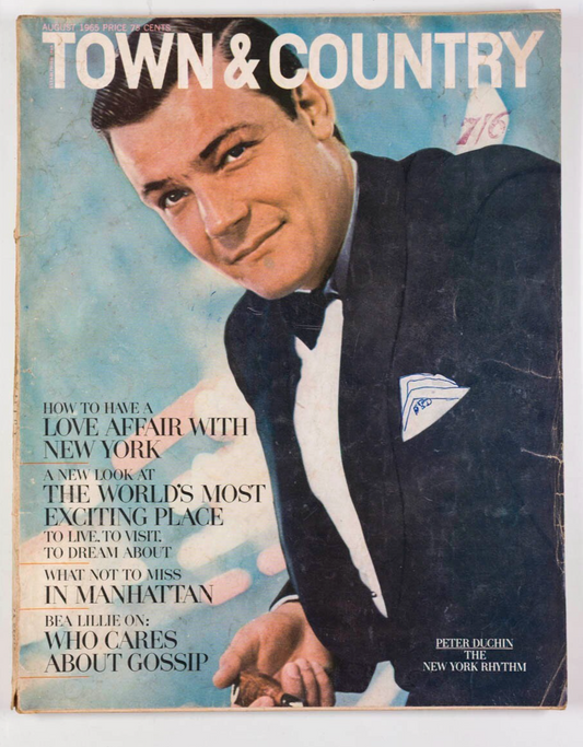 Peter Duchin NEW YORK ISSUE Manhattan BEA LILLIE  Town & Country August 1965 NYC
