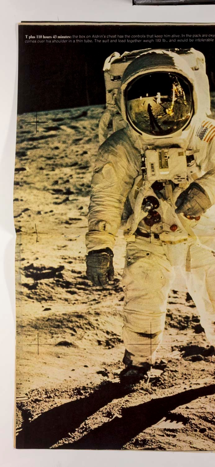 Buzz Aldrin MOON LANDING Space UK UNDAY TIMES magazine 10 August 1969 Apollo II