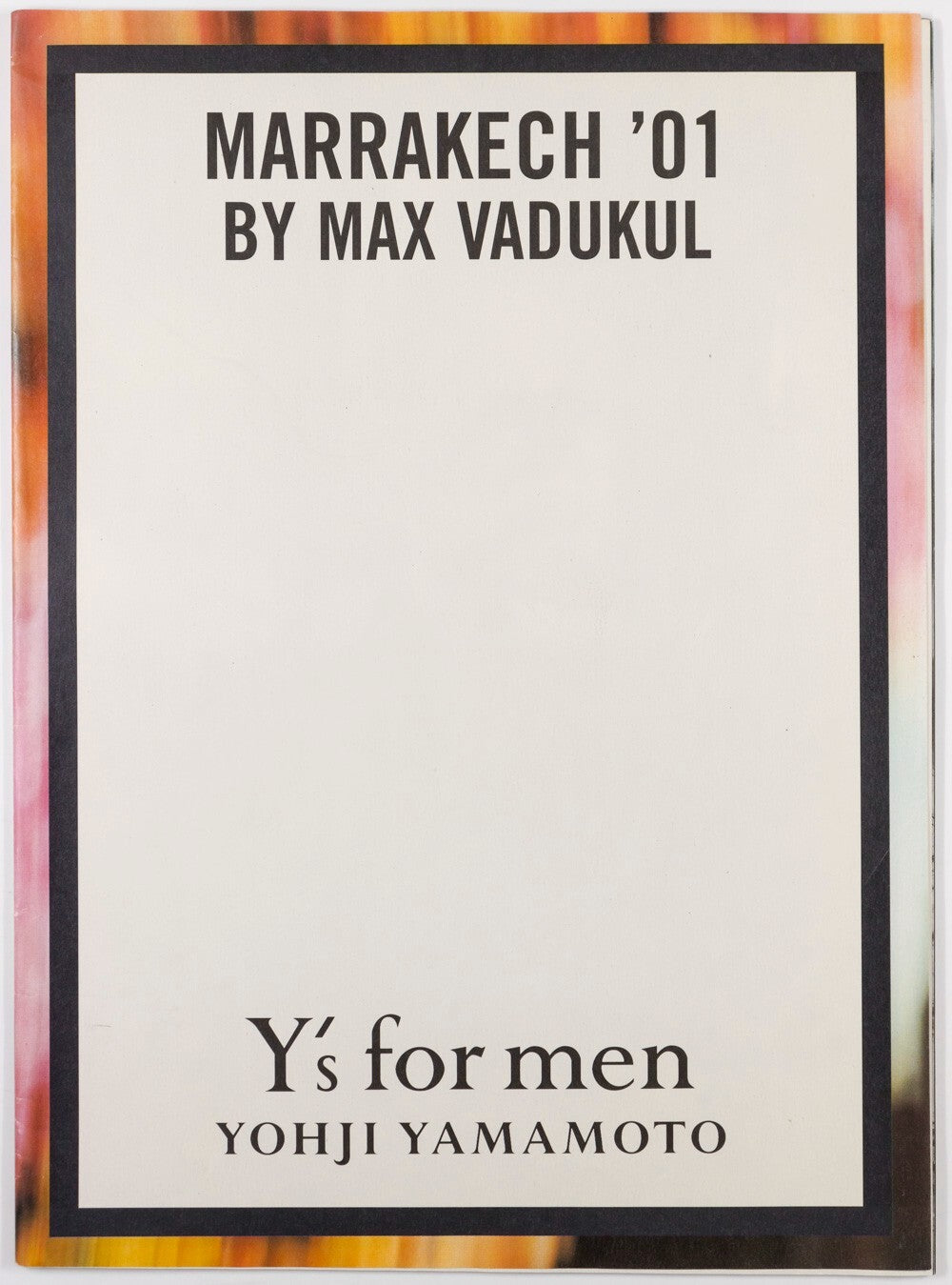 YOHJI YAMAMOTO Y's For Men LOOKBOOK Marrakech 2001 by MAX VADUKUL Collection '01