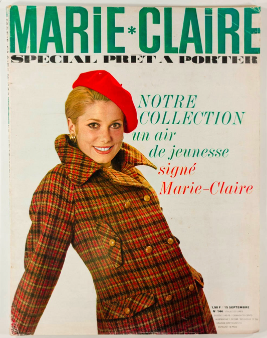 Catherine Deneuve SPAAK Picasso MARIE CLAIRE September 1965 Ingrid Bergman RTW