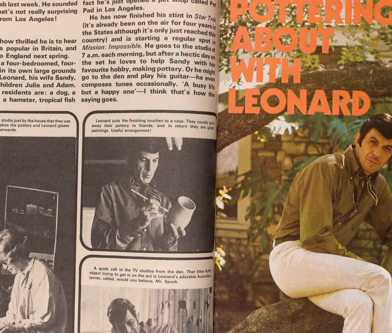 Dean Ford BARRY EVANS Leonard Nimoy GEORGE BEST Joe Dolan  FABULOUS 208 magazine
