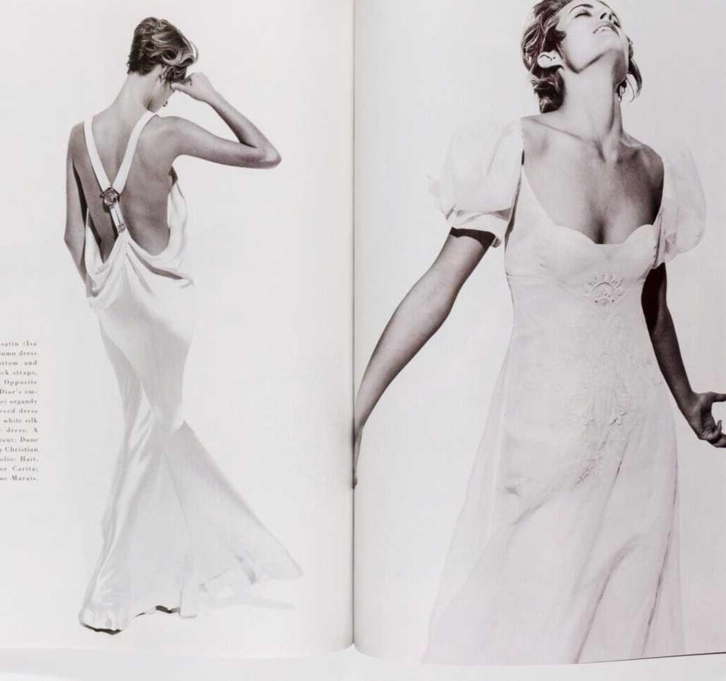 Kate Moss CLAUDIA SCHIFFER Carrie Fisher HARPERS April 1994 de Kooning COUTURE