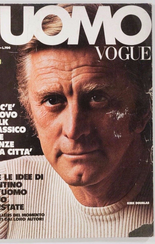 KIRK DOUGLAS Robert Rauschenberg JOHN SCHLESINGER Valentino TOSCANI L'uomo Vogue