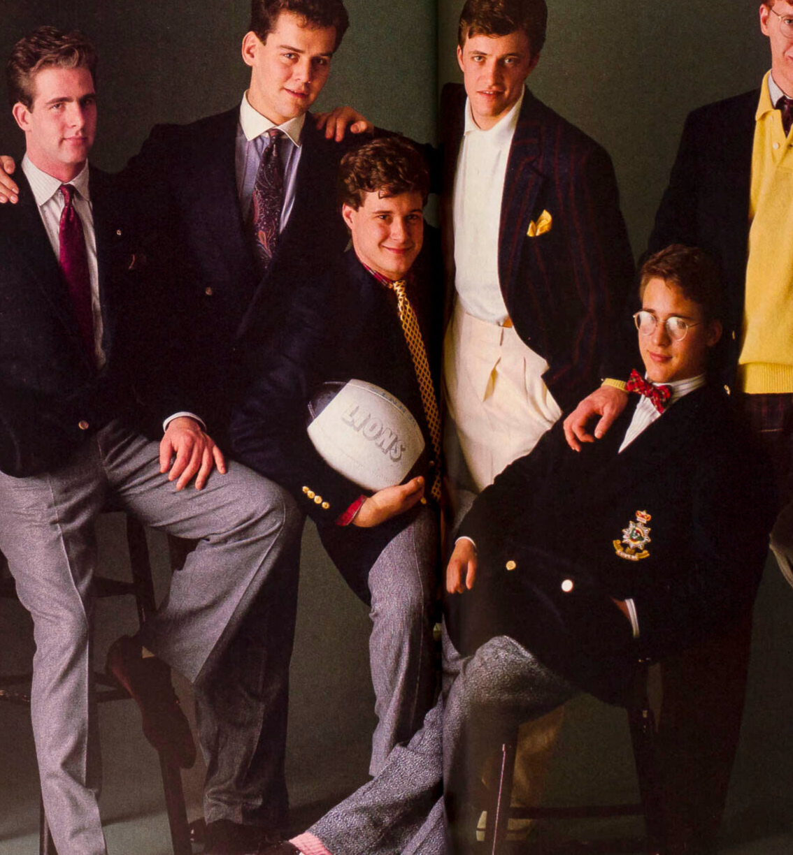Jeff Goldblum BOY GEORGE Kevin Kline COSTNER US GQ magazine 1985 July JEFF FAHEY