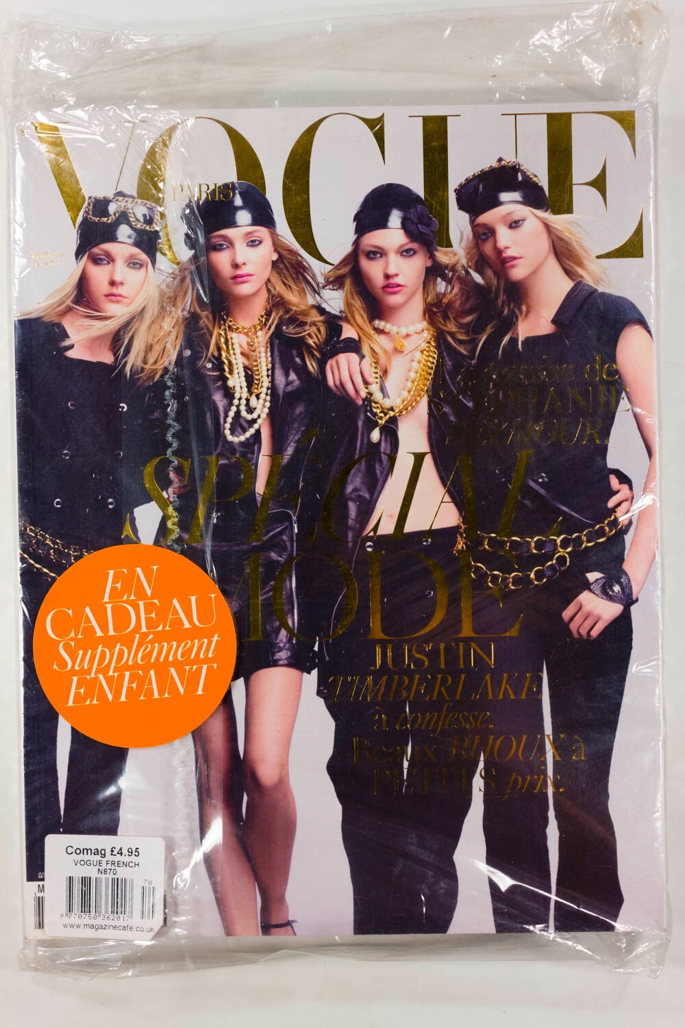 Gemma Ward SASHA PIVOVAROVA Jessica Stam PARIS VOGUE September 2006 Enfant NEW
