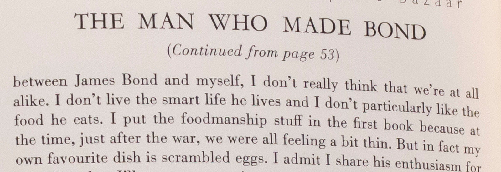 IAN FLEMING interview MARY QUANT Jean Shrimpton UK Harpers Bazaar magazine 1960s