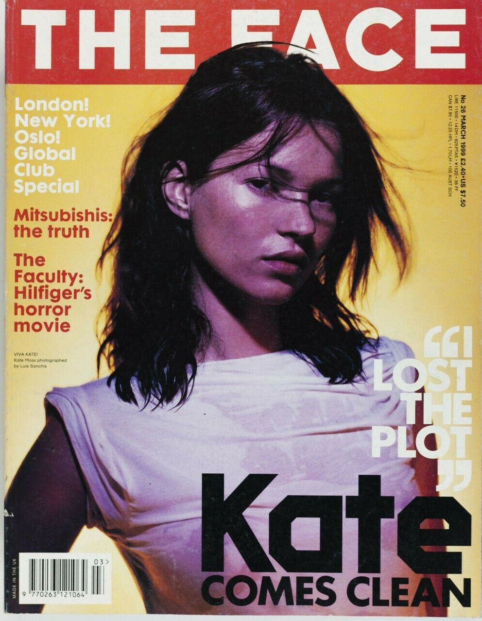 Kate Moss BASEMENT JAXX Kula Shaker EDWARD FURLONG The Face magazine 1999 March