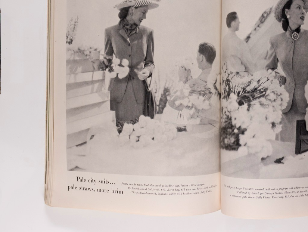 RENE BOUCHE Vertes PENN Vogue March 1947 Hitchcock BERGMAN Costume Institute VTG