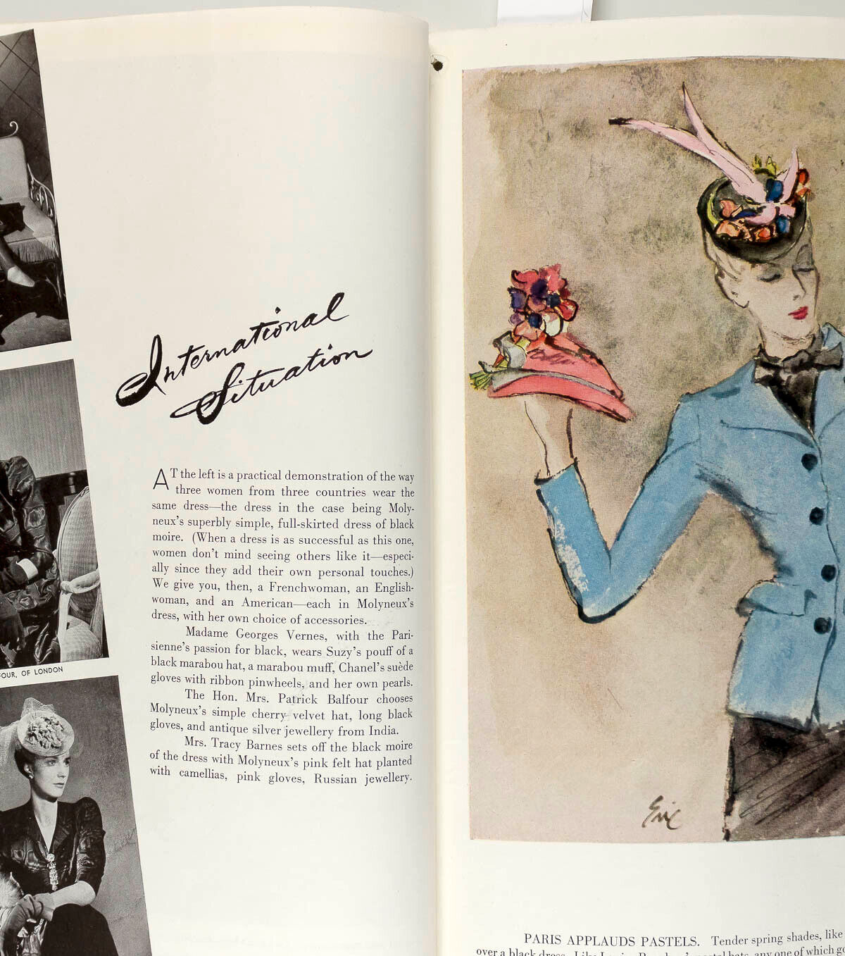 CARL ERICKSON Vogue magazine January 1939 Eric 1930's PATTERN BOOK Double number