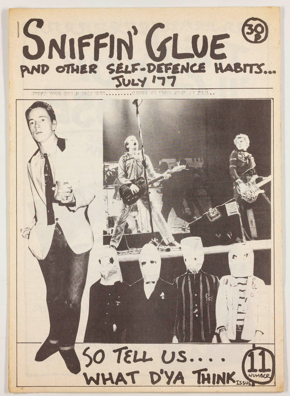 The Clash DAMNED John Lydon MODERN LOVERS Lou Reed SNIFFIN' GLUE MAGAZINE punk