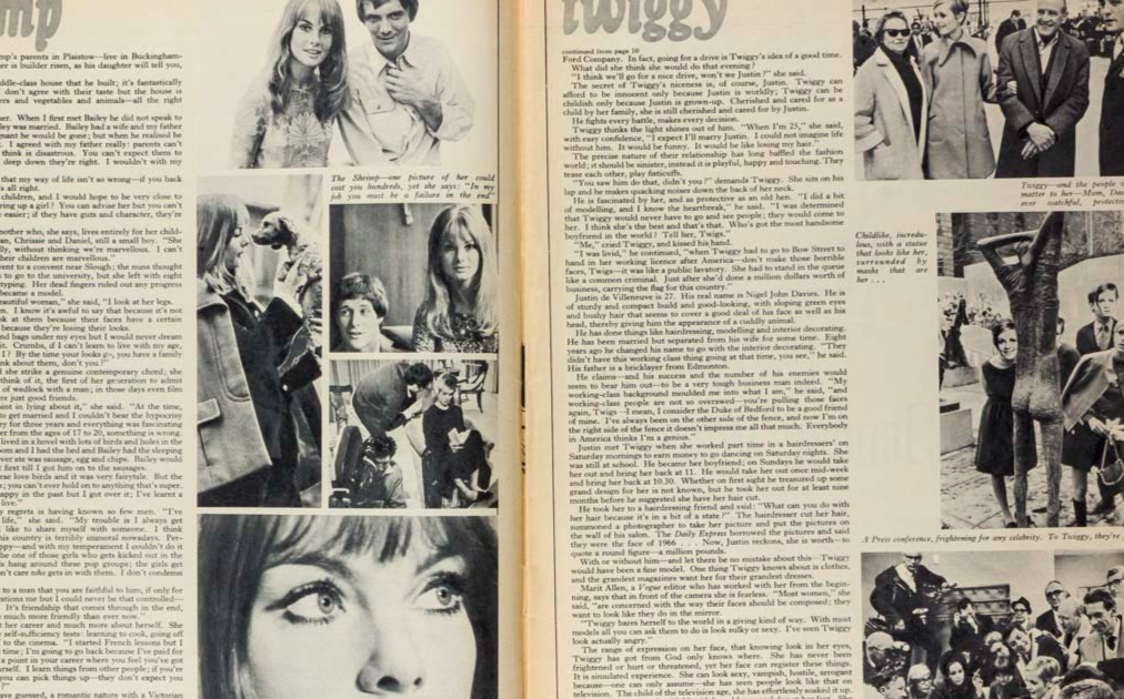 Jean Shrimpton TWIGGY Terence Stamp PETTICOAT magazine August 5 1967 Jonny Ross