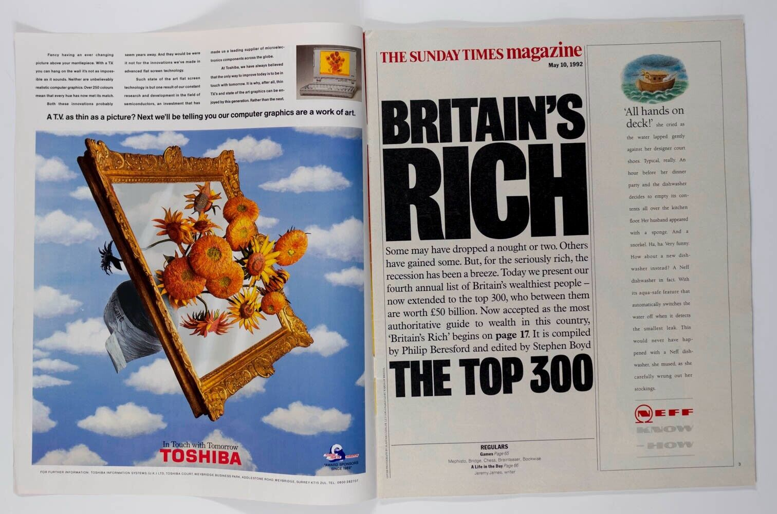RICH LIST Britain's Top 300 THE ROLLING STONES Sunday Times magazine 1992 May UK