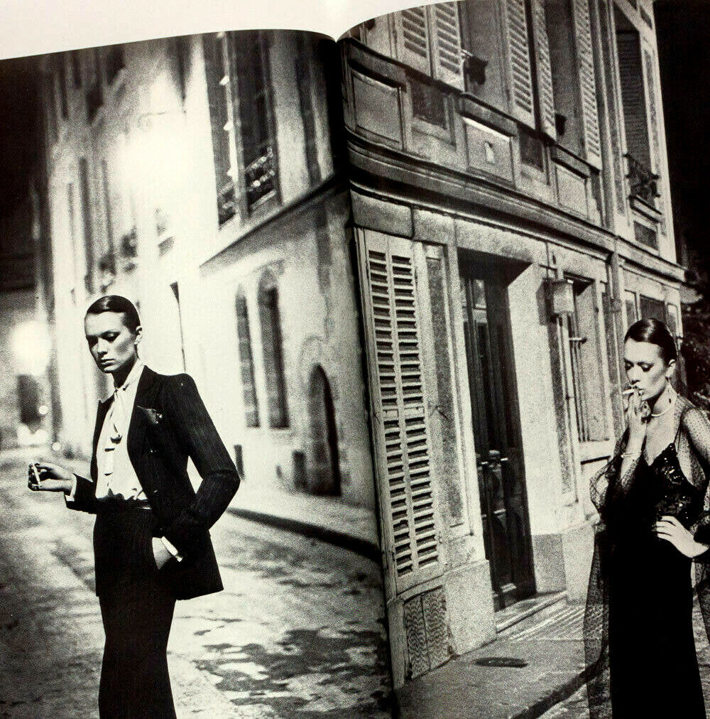 Helmut Newton YSL smoking jacket BOURDIN Paris Vogue September 1975 50 birthday